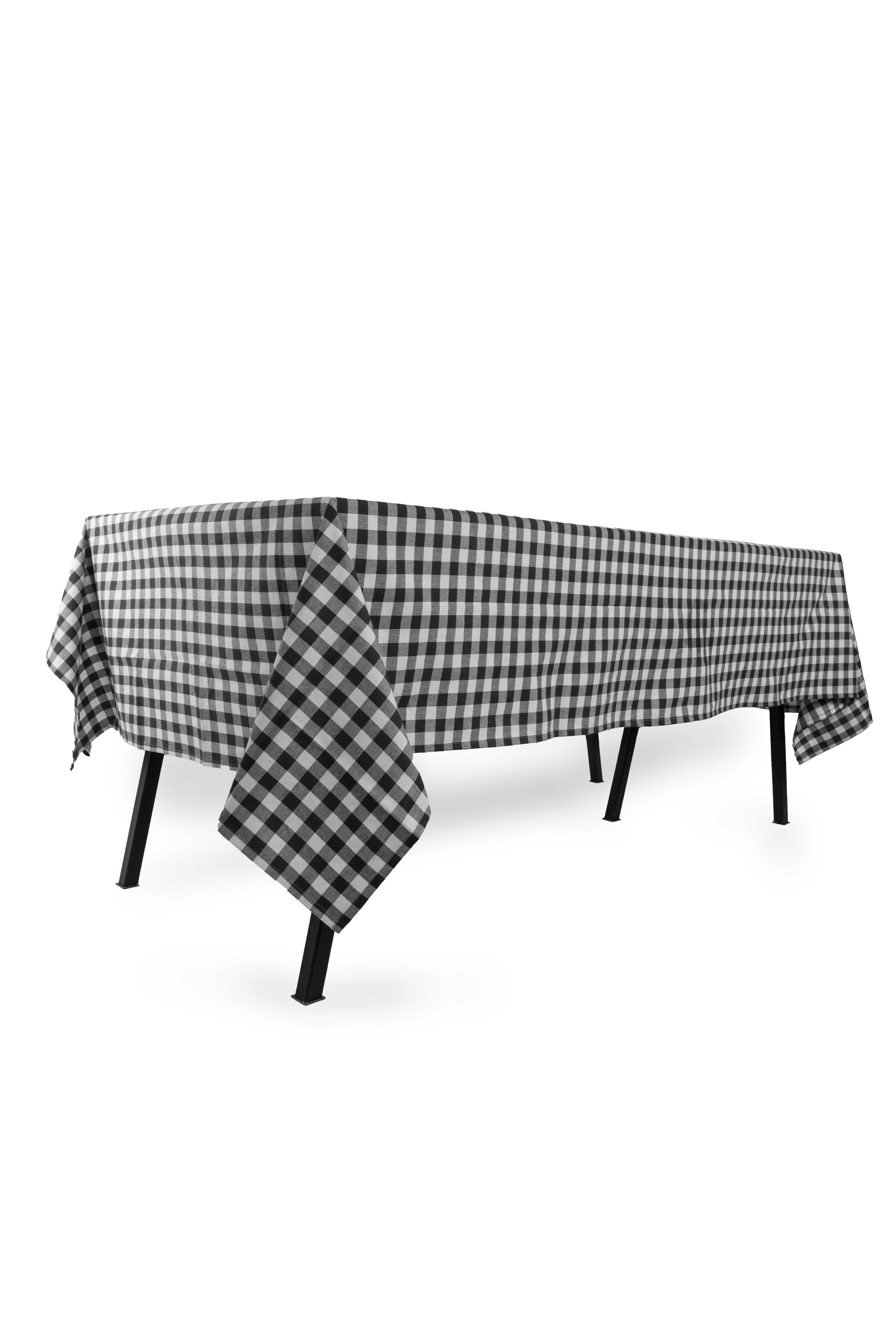 Nappe de table GINGHAM - 150x250 cm, noir