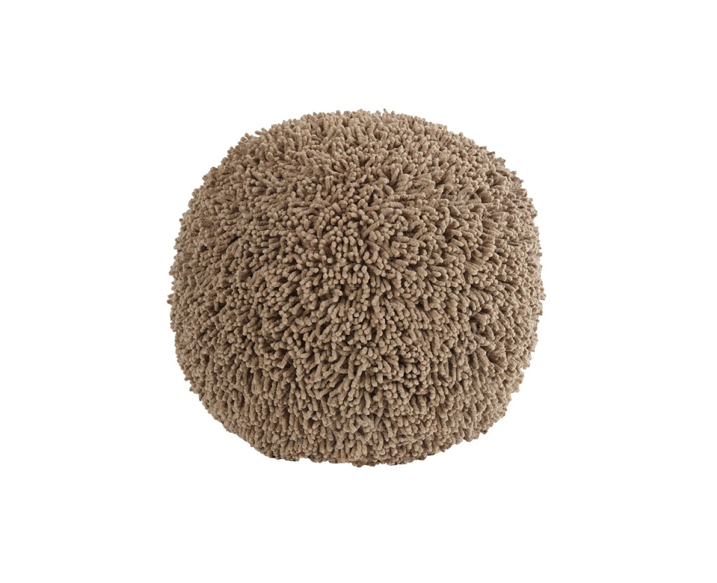 Tufted pouf Shaggy sand