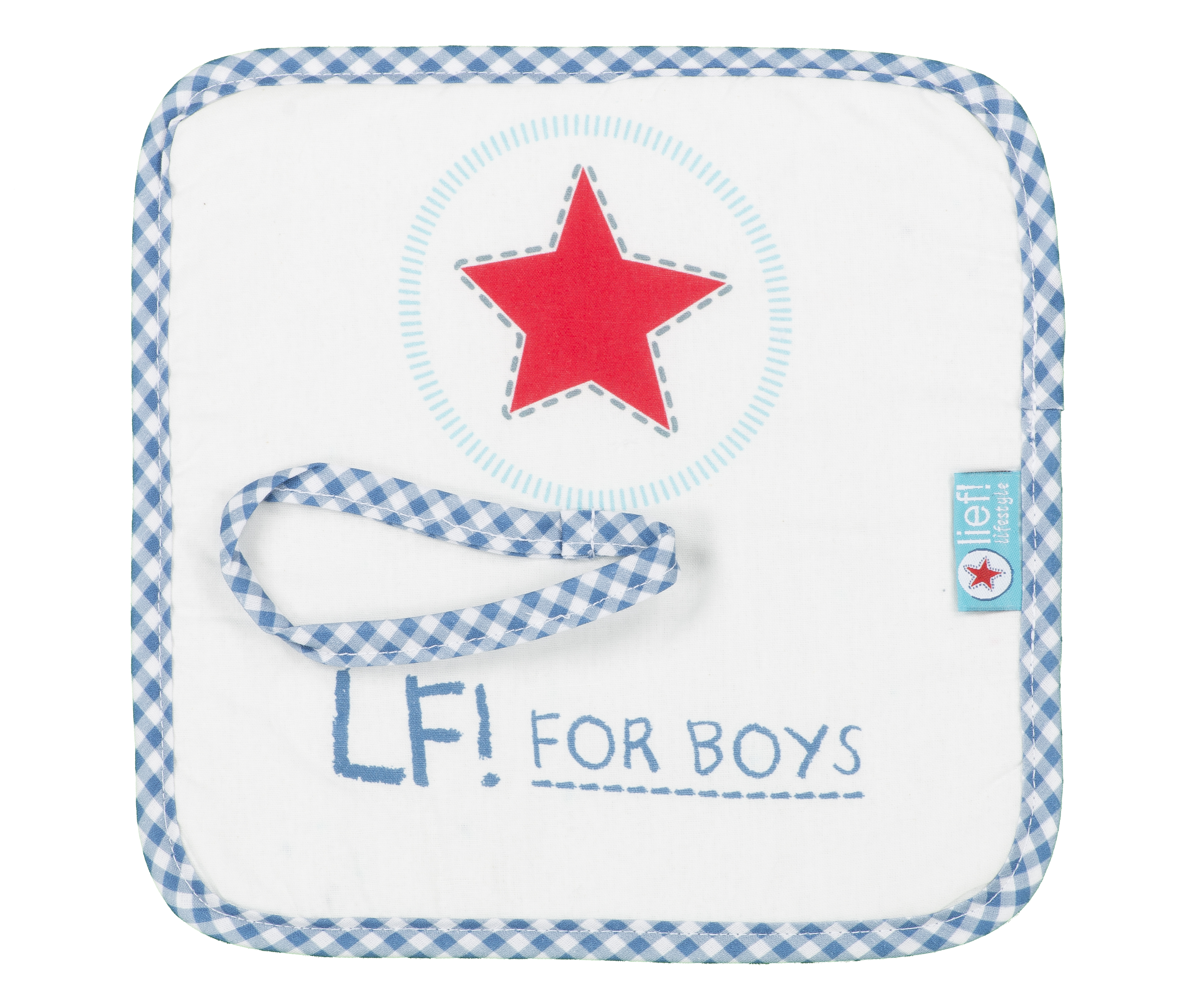 Fopspeendoekje Boy uni wit, 23x23 cm