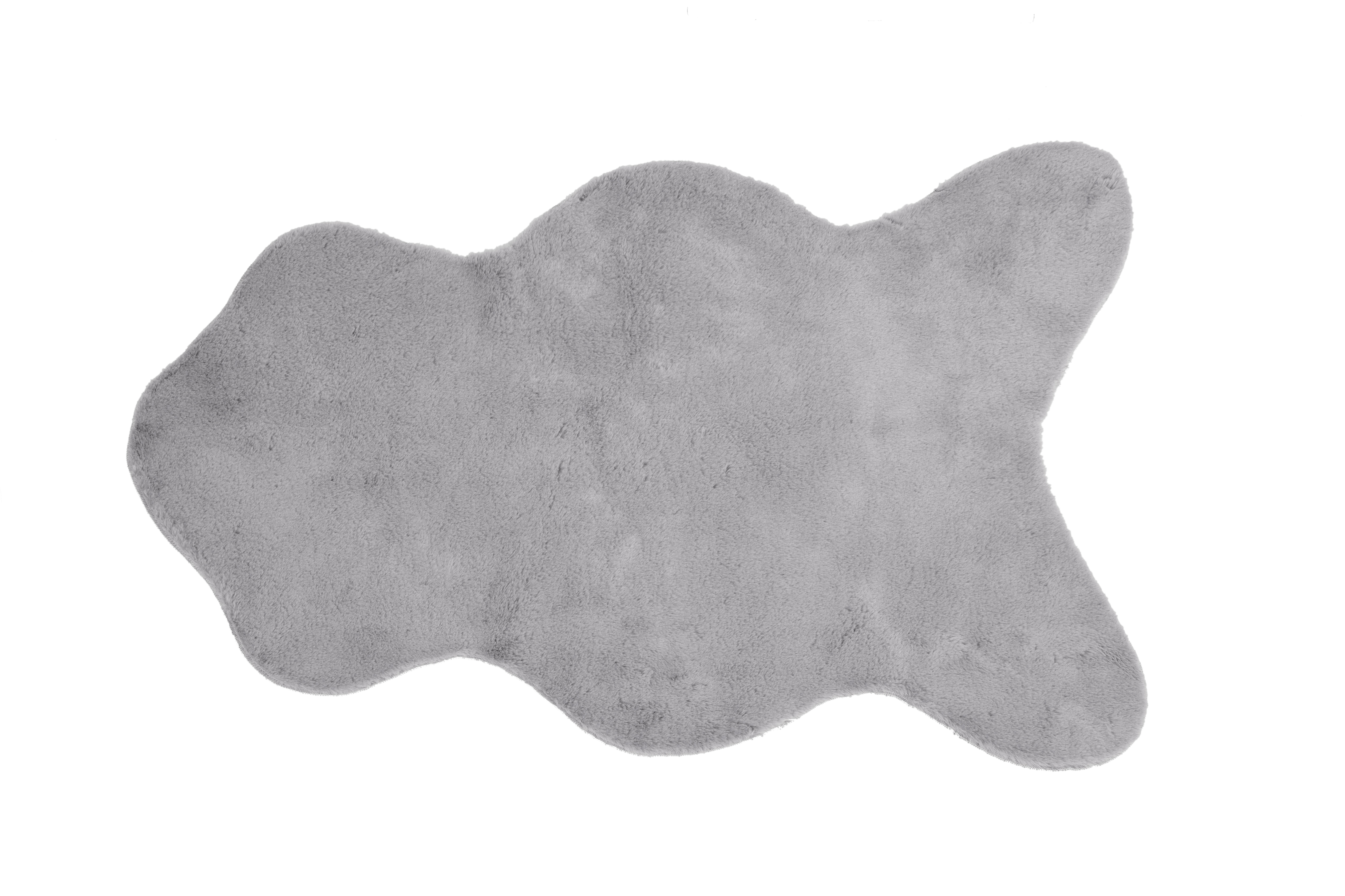 Carpet rabbit fur - 60x90cm, grey