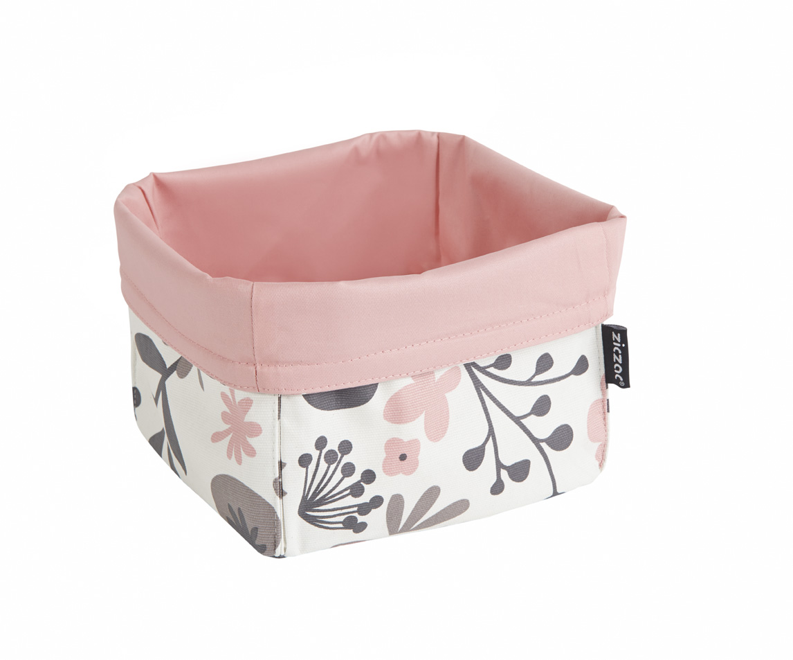 Breadbasket floral WC, PU coated both sides, soft pink