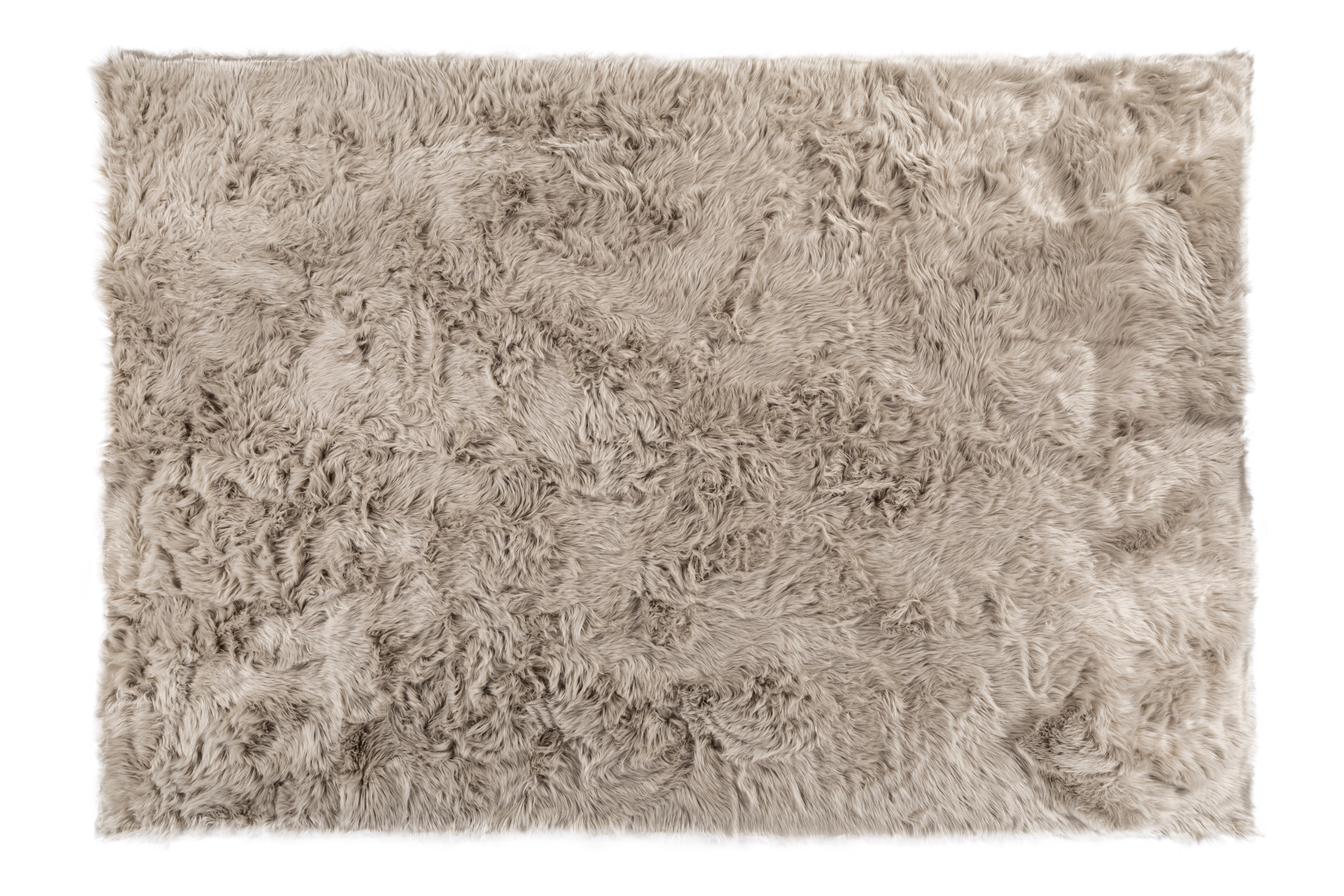 Peau de mouton soft taupe, 180x270cm, rectangulaire