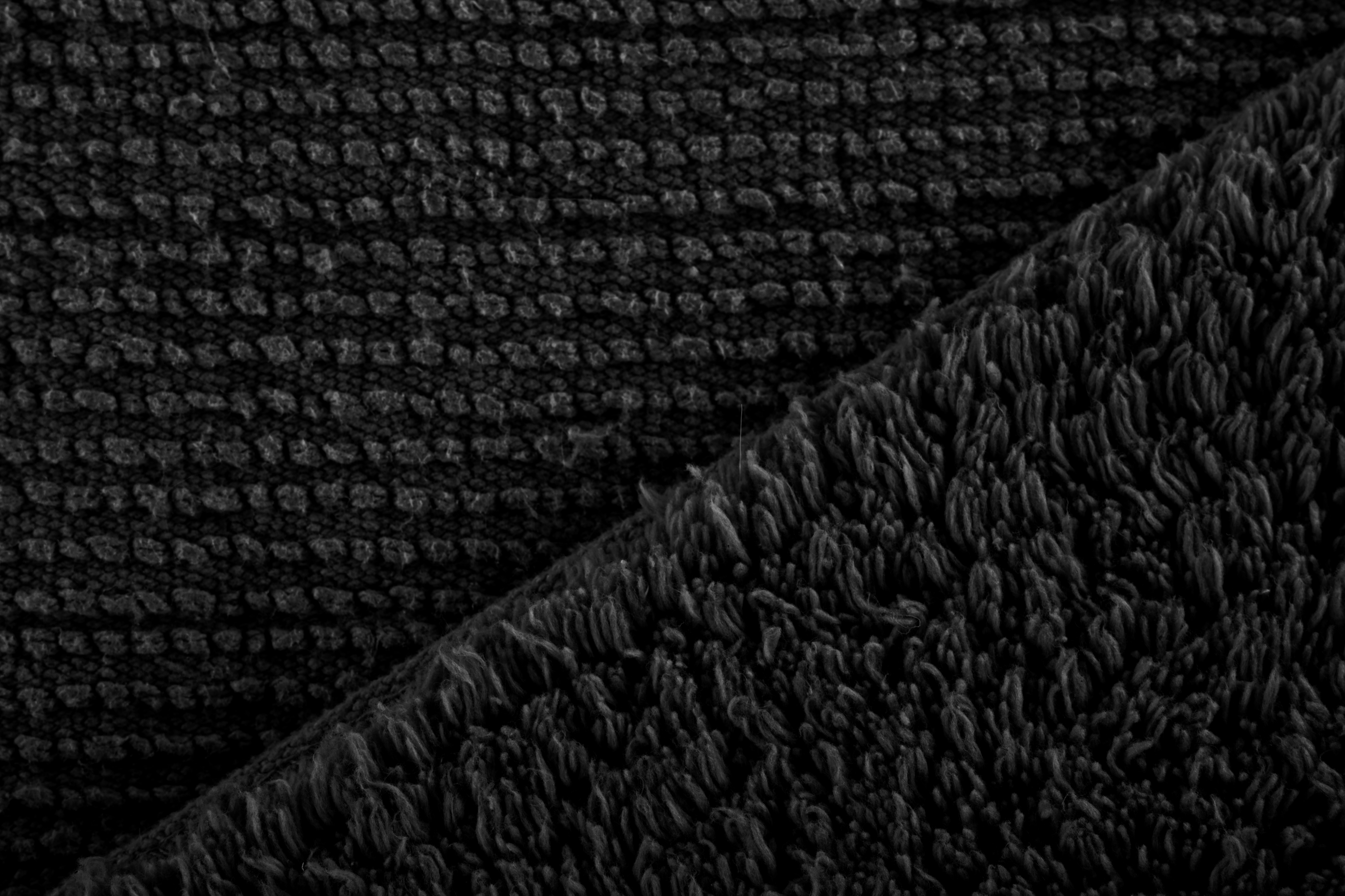Bath mat RIVA - Cotton - Non-slip - 60x100 cm, black