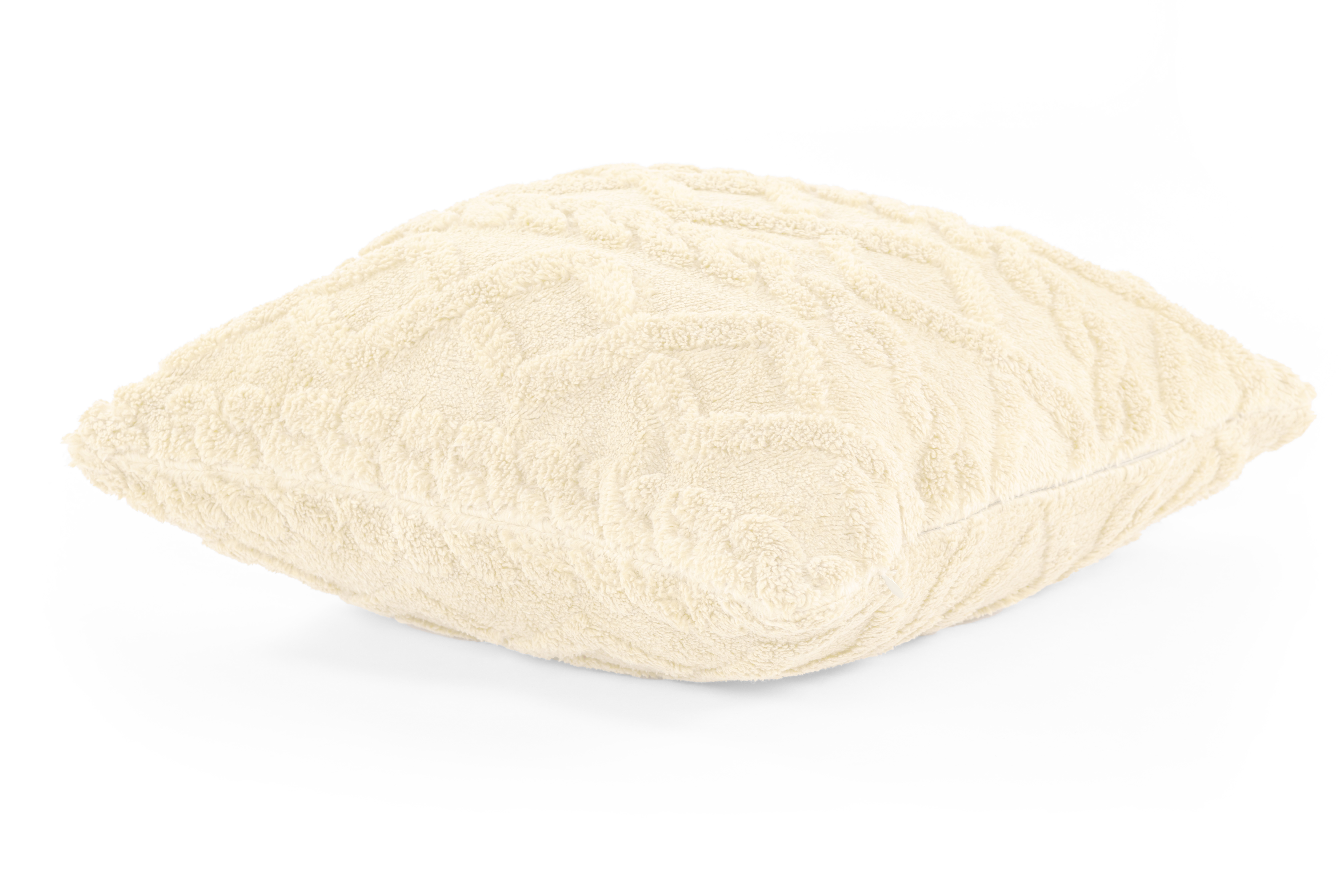 Cushion (filled)  Velveteen - 45x45cm, ivory