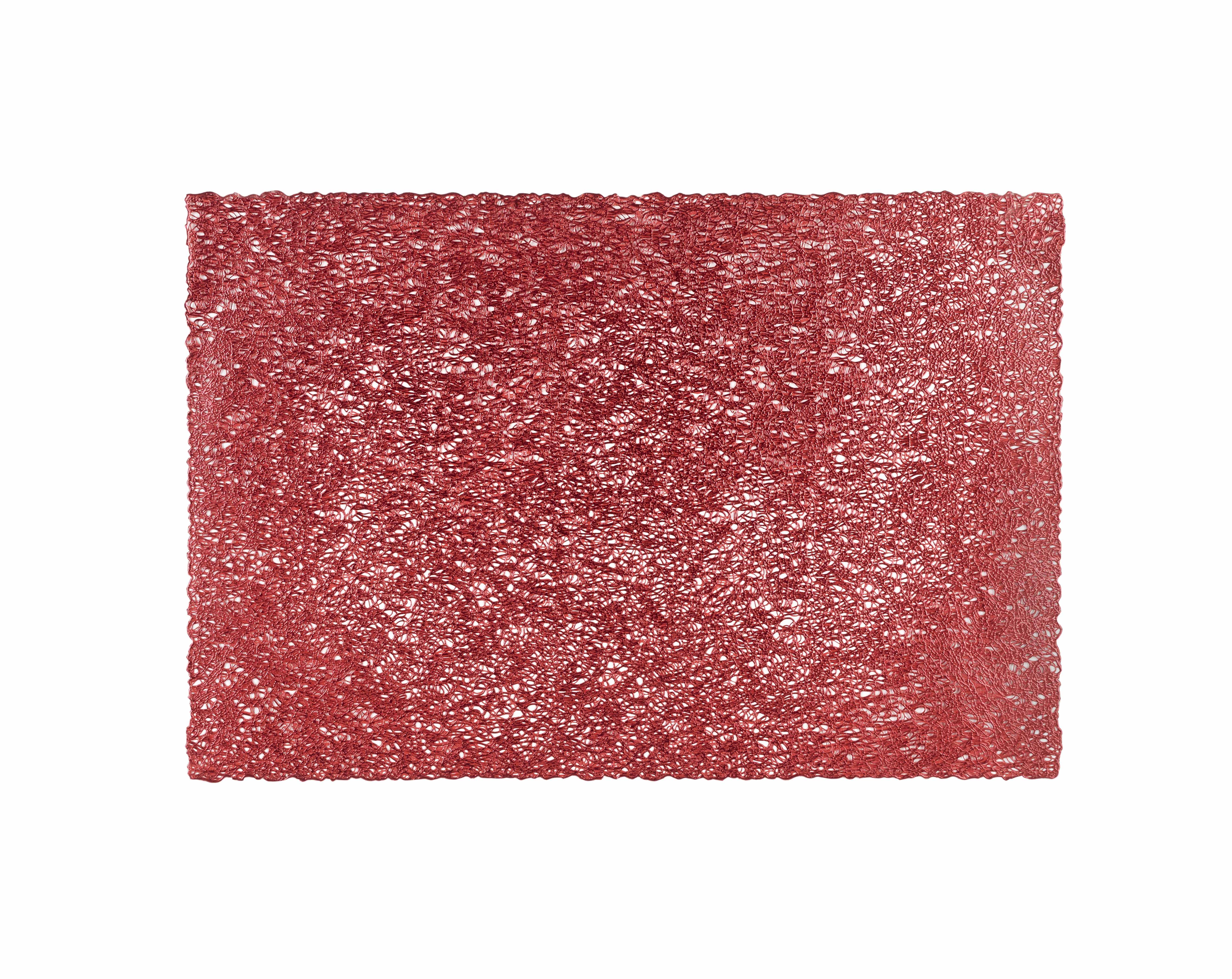 Placemat spaghetti rectangular, 30x45 cm, rood