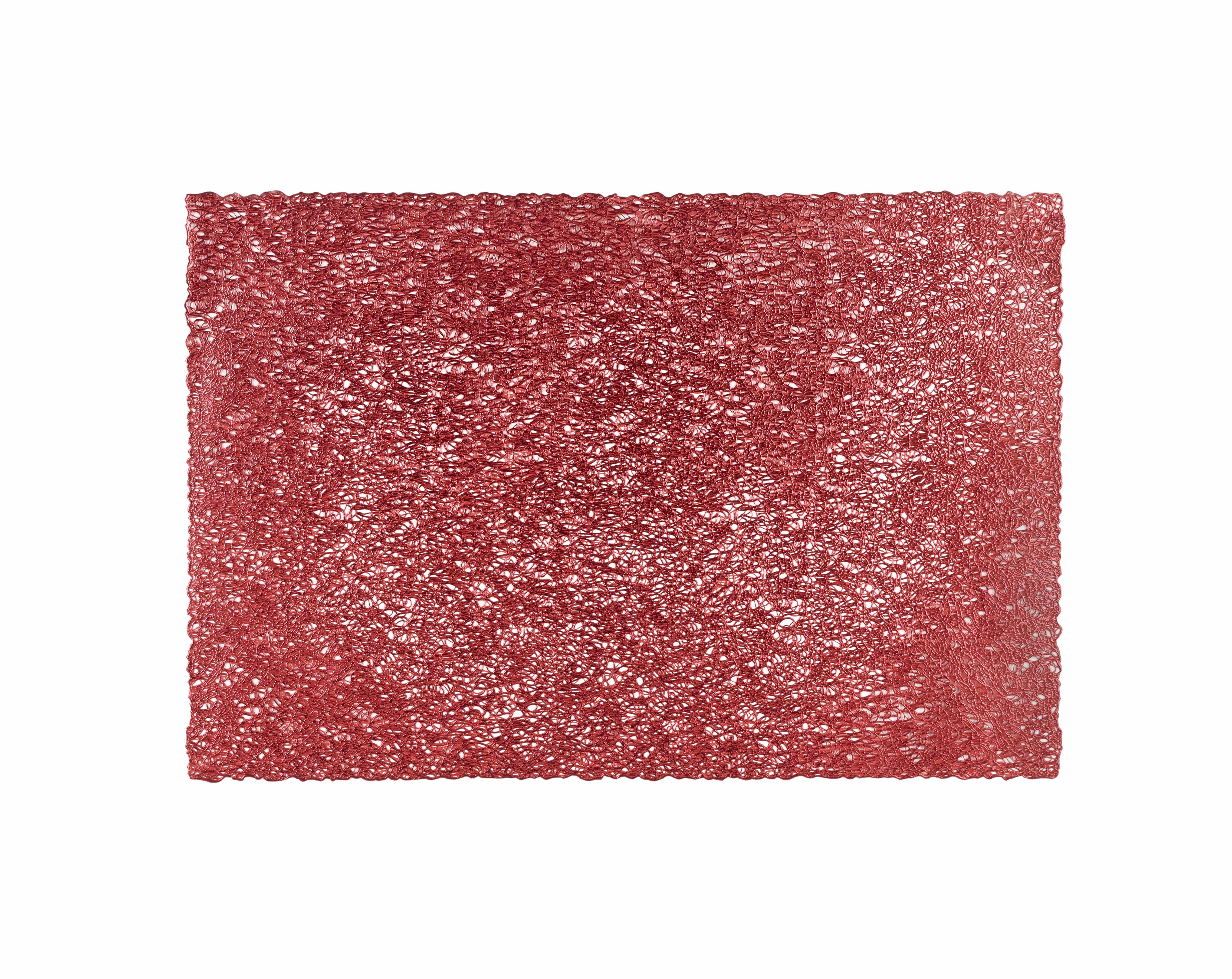Placemat spaghetti rectangular, 30x45 cm, red