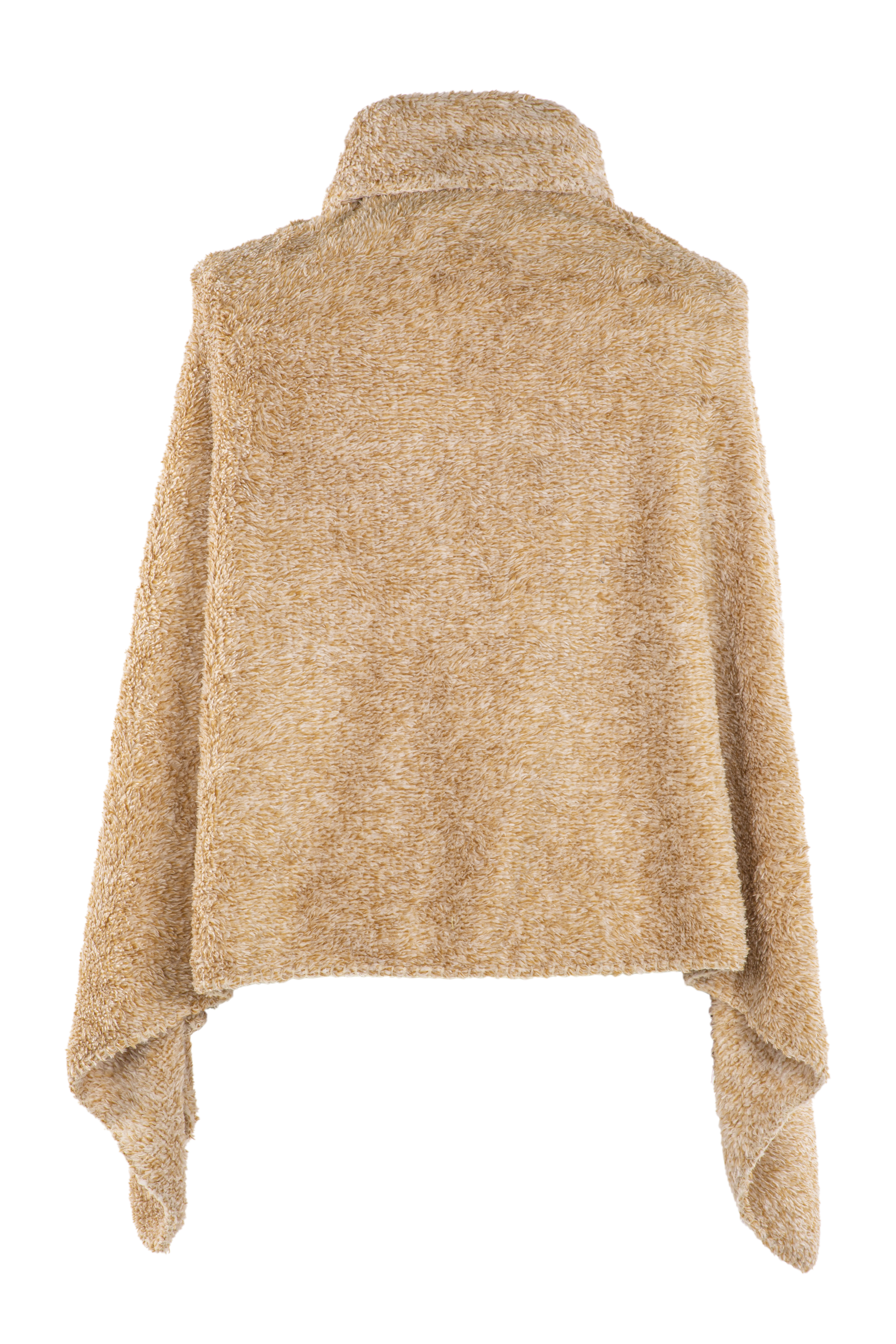 Poncho COSY Teddy sherpa BI-TONE  - 75x150cm, indian tan