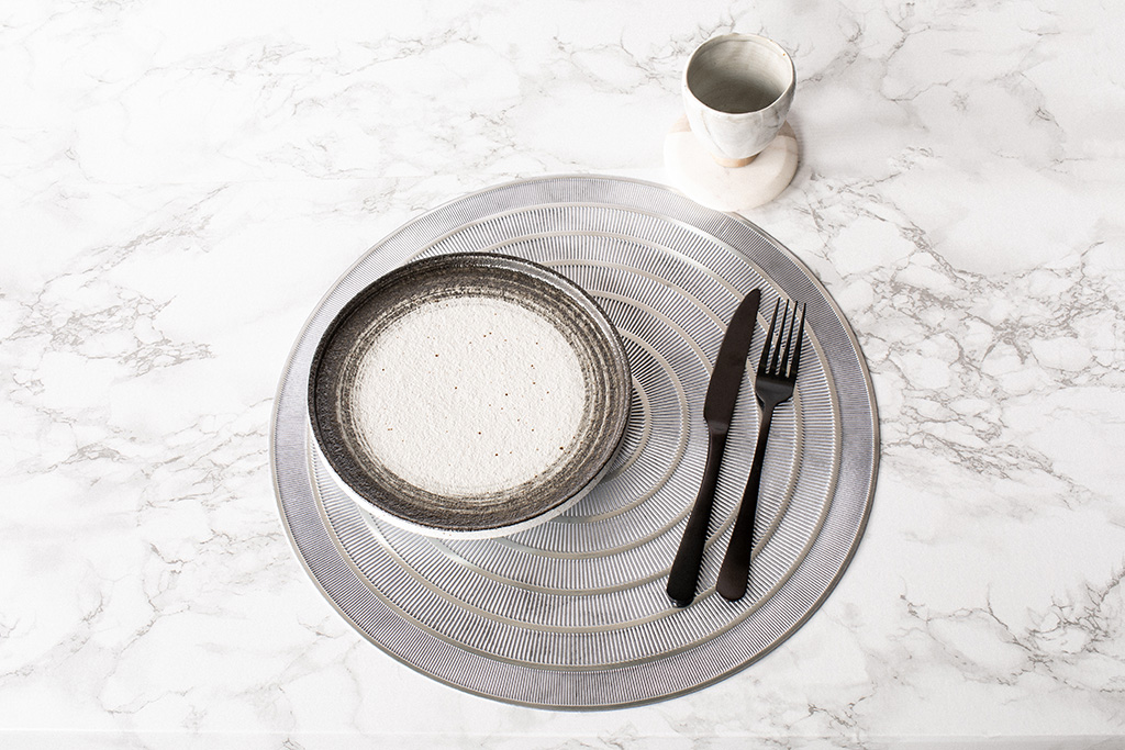 Set de table CAPELINNI - Rond - Dia 39,5 cm, argent