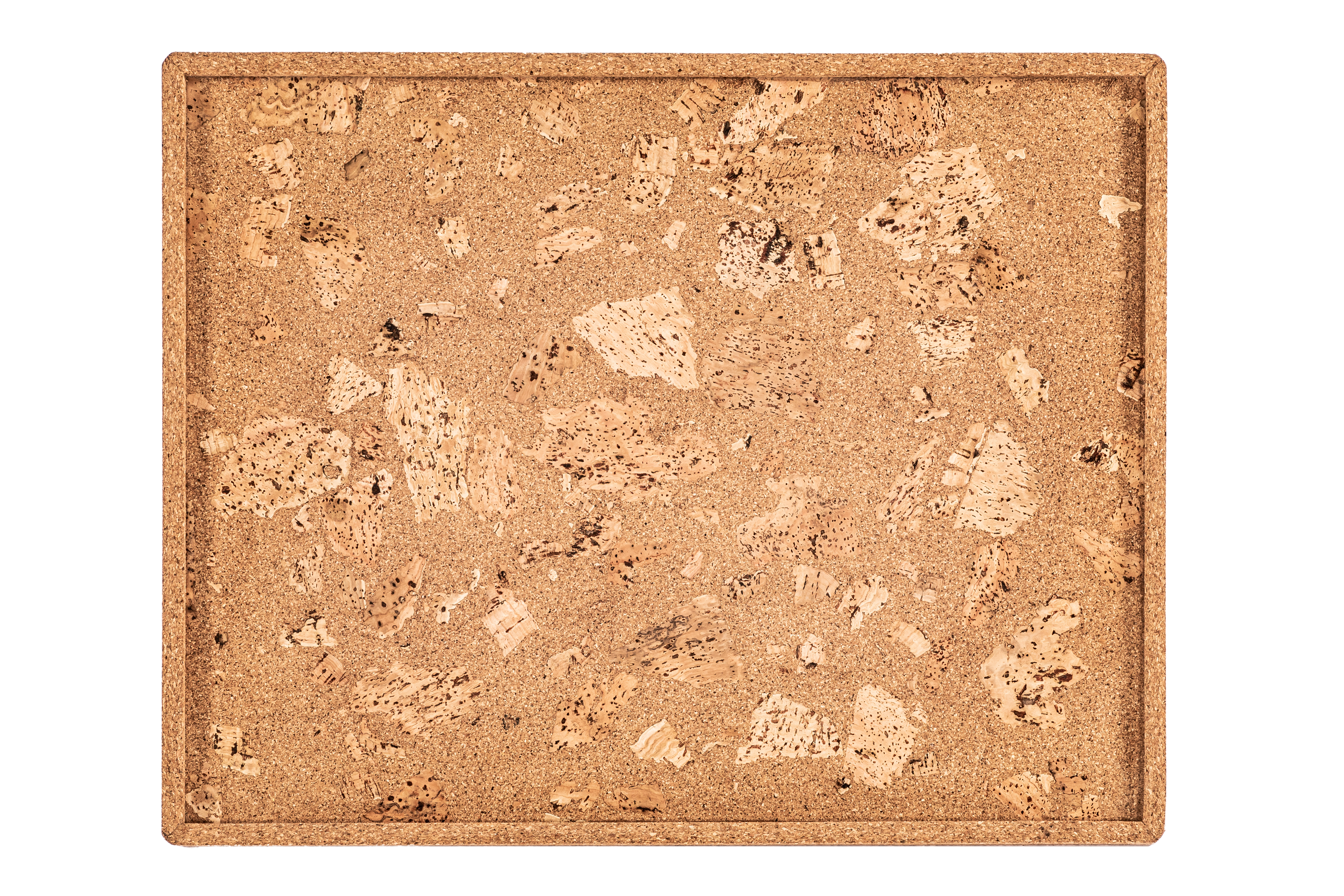 Tray QUERCO cork rectangle 46x36x1.5 cm - rock