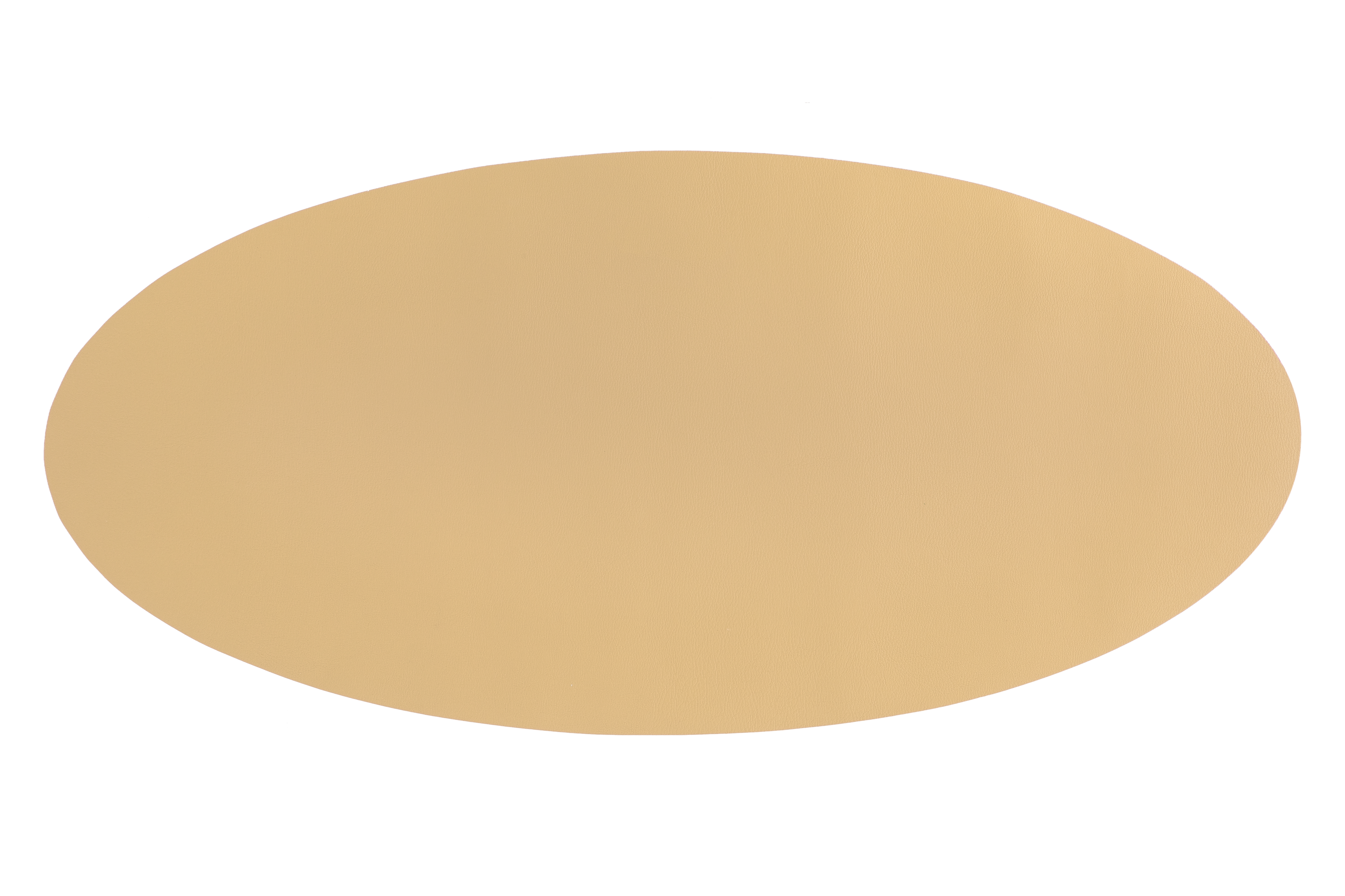 Centerpiece mat oval -Leather look imitation  33X70cm, sand