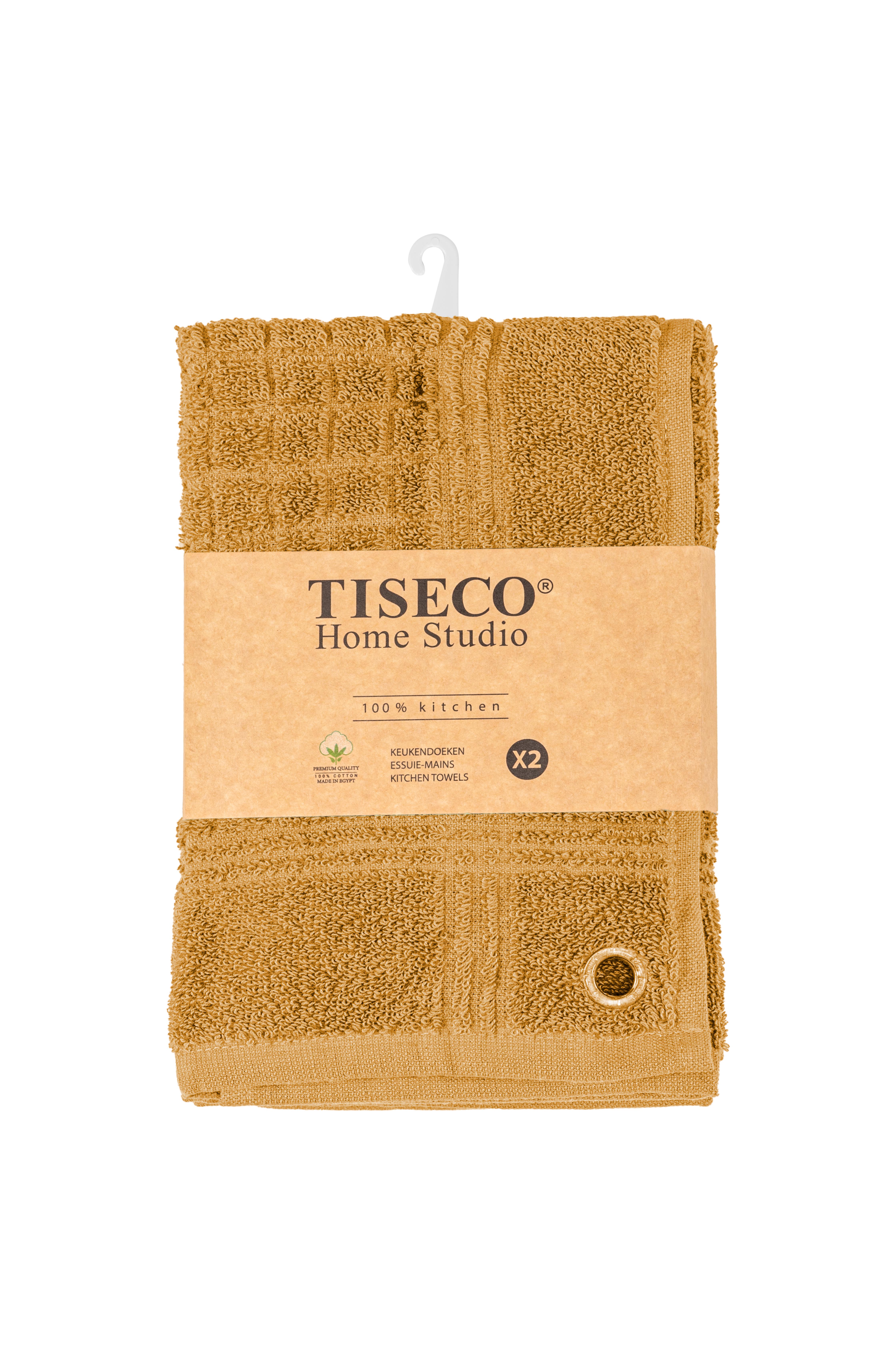 Square terry towel PHARAO 50x50 cm - set/2, camel
