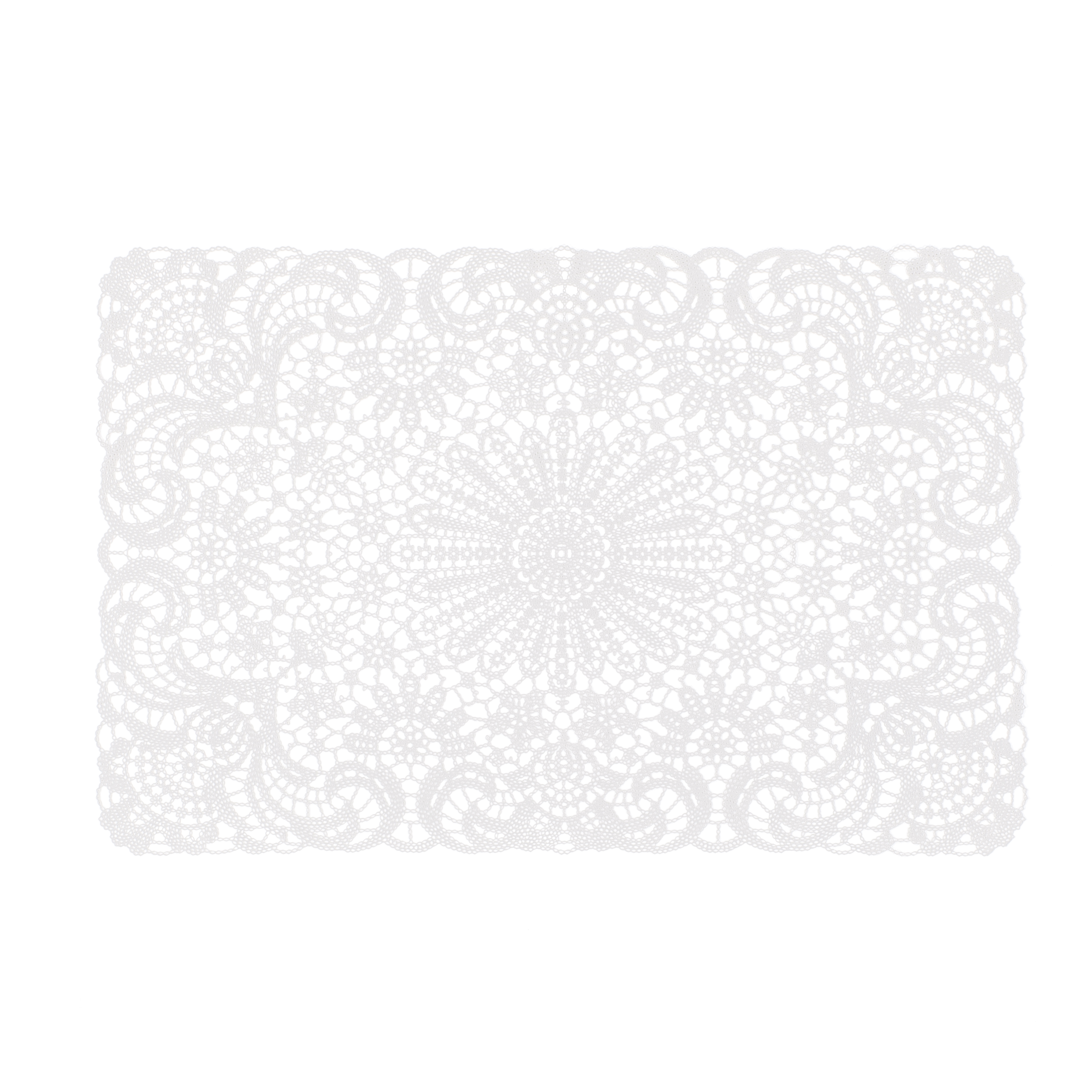 Placemat PVC, Lace, 45x30cm, wit