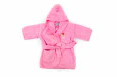 Baby bathrobe Girl uni pink, 1-2 year