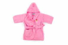 Peignoir de bain Girl uni pink, 1-2 year