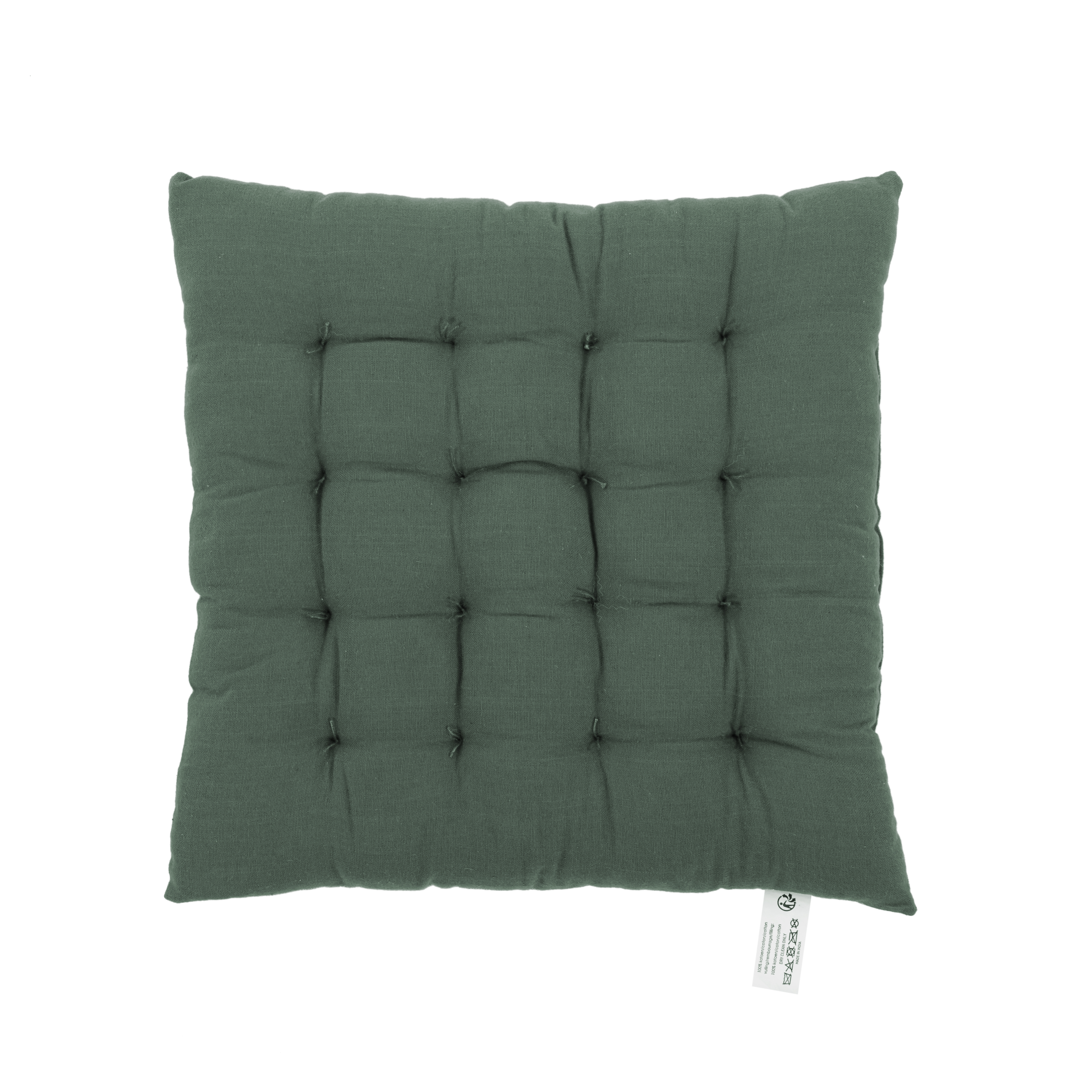 Galette de chaise CHAMBRAY 40x40cm -16 thuck, vert