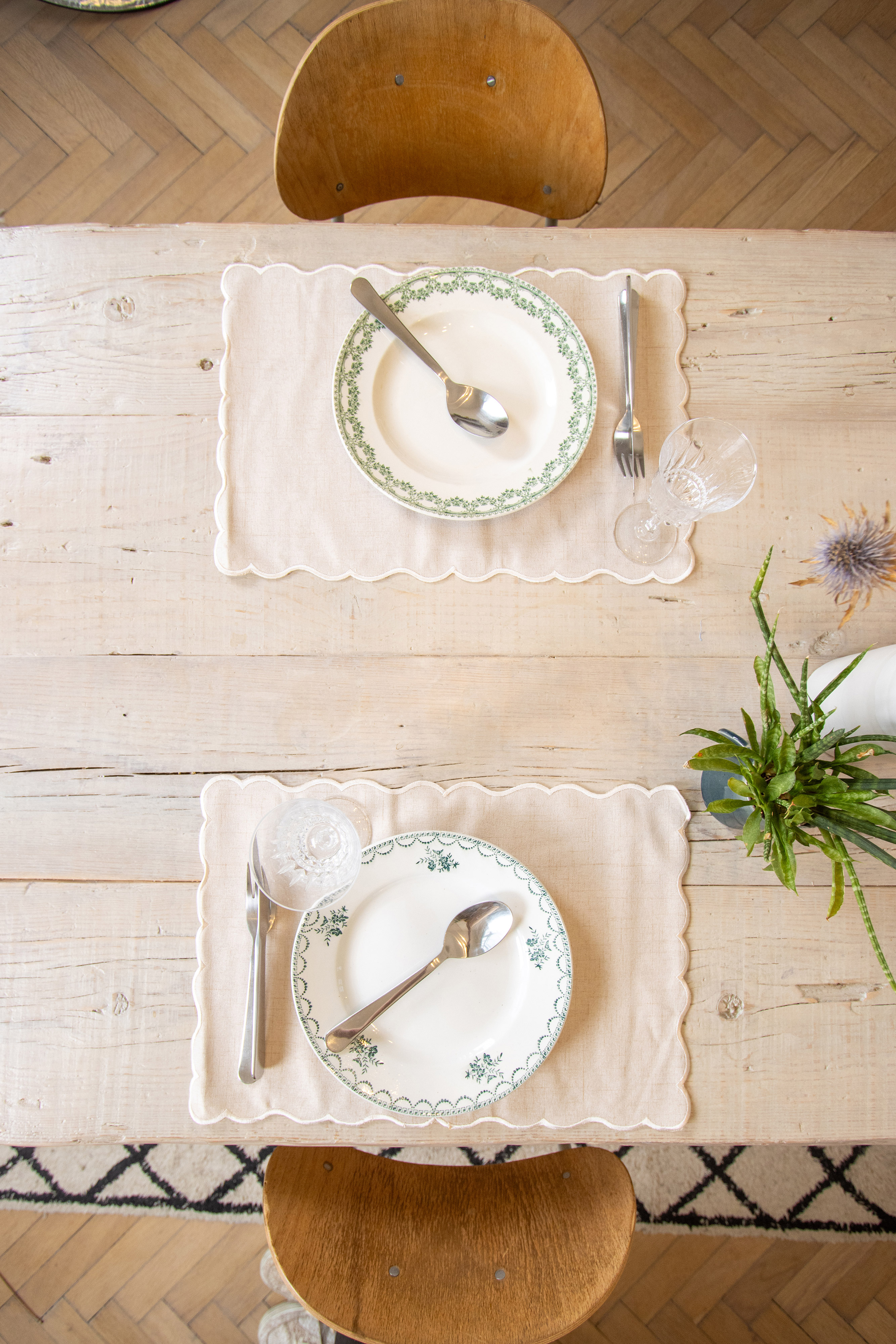 Set de table NOURA - lin - 30x43 cm, ivoire