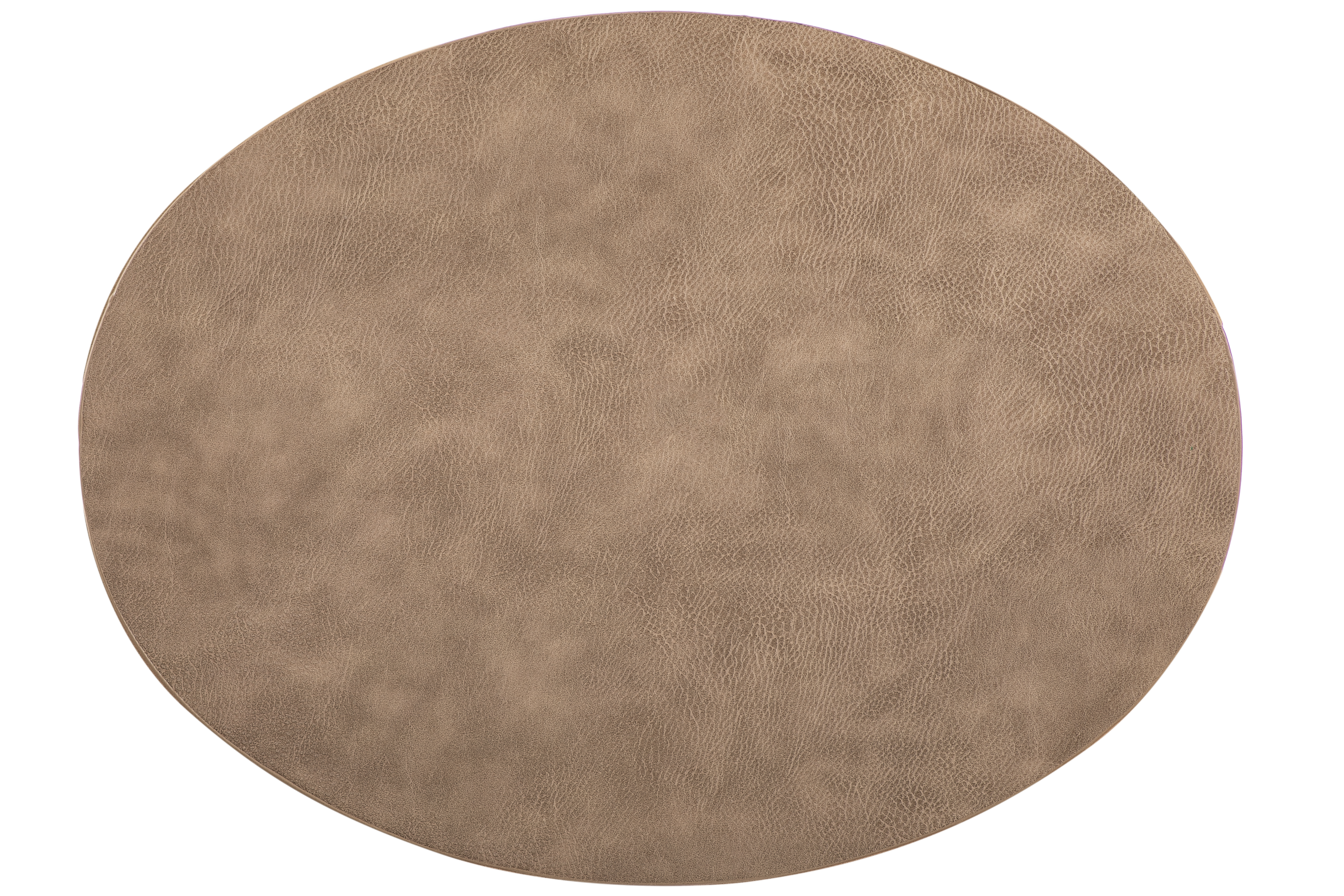 Placemat TROJA - oval - vegan leather - 33x45 cm, taupe