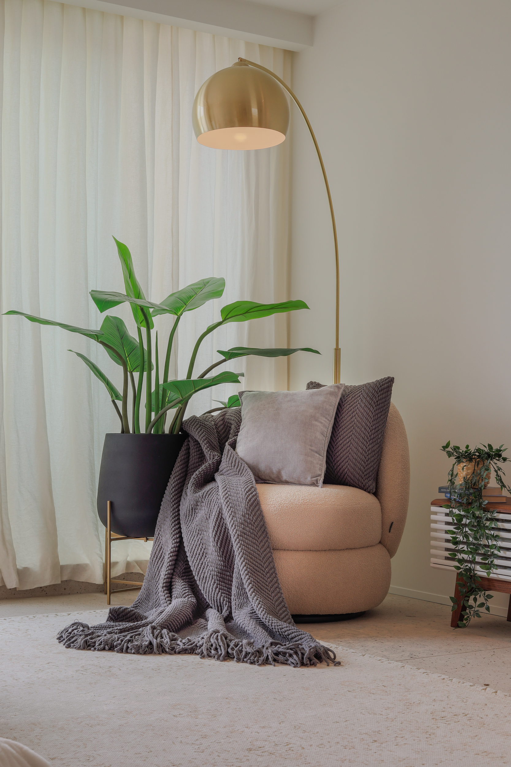 Cushion (filled) RENEE - 45x45 cm, grey
