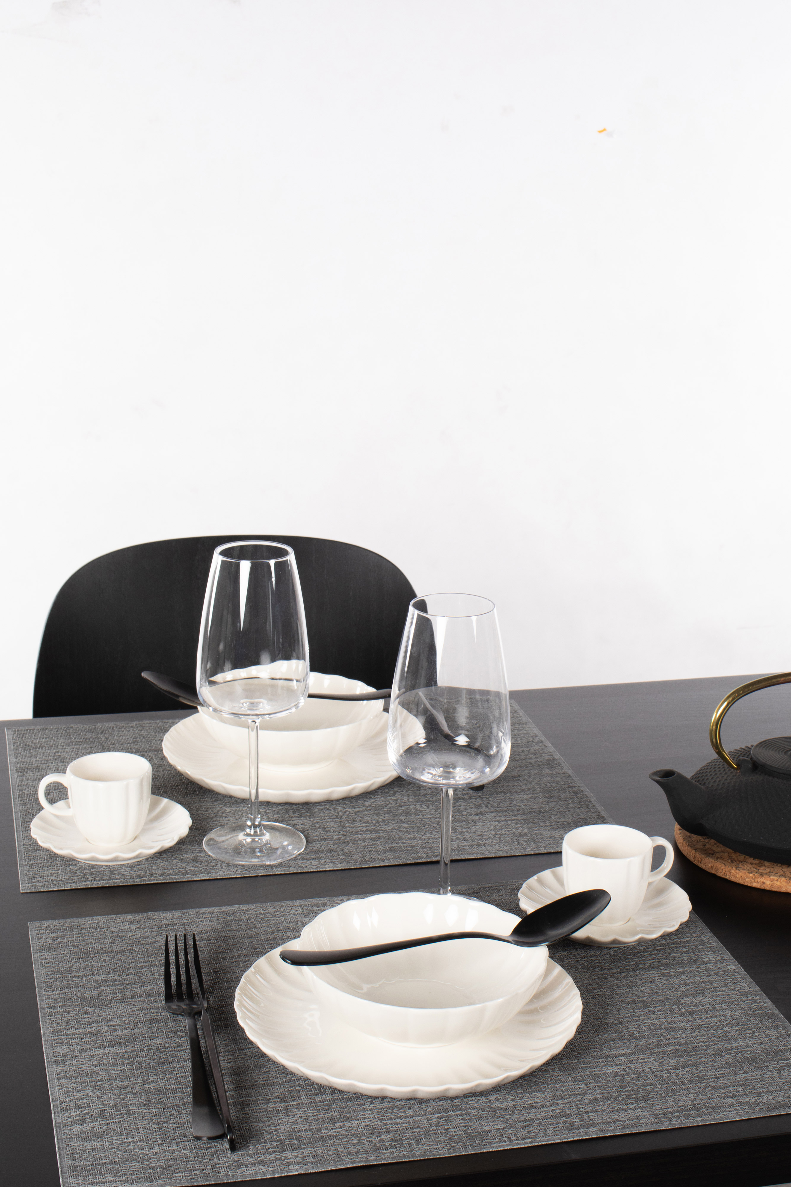 Set de table PURUS - Microban® - 33x45 cm, gris foncé