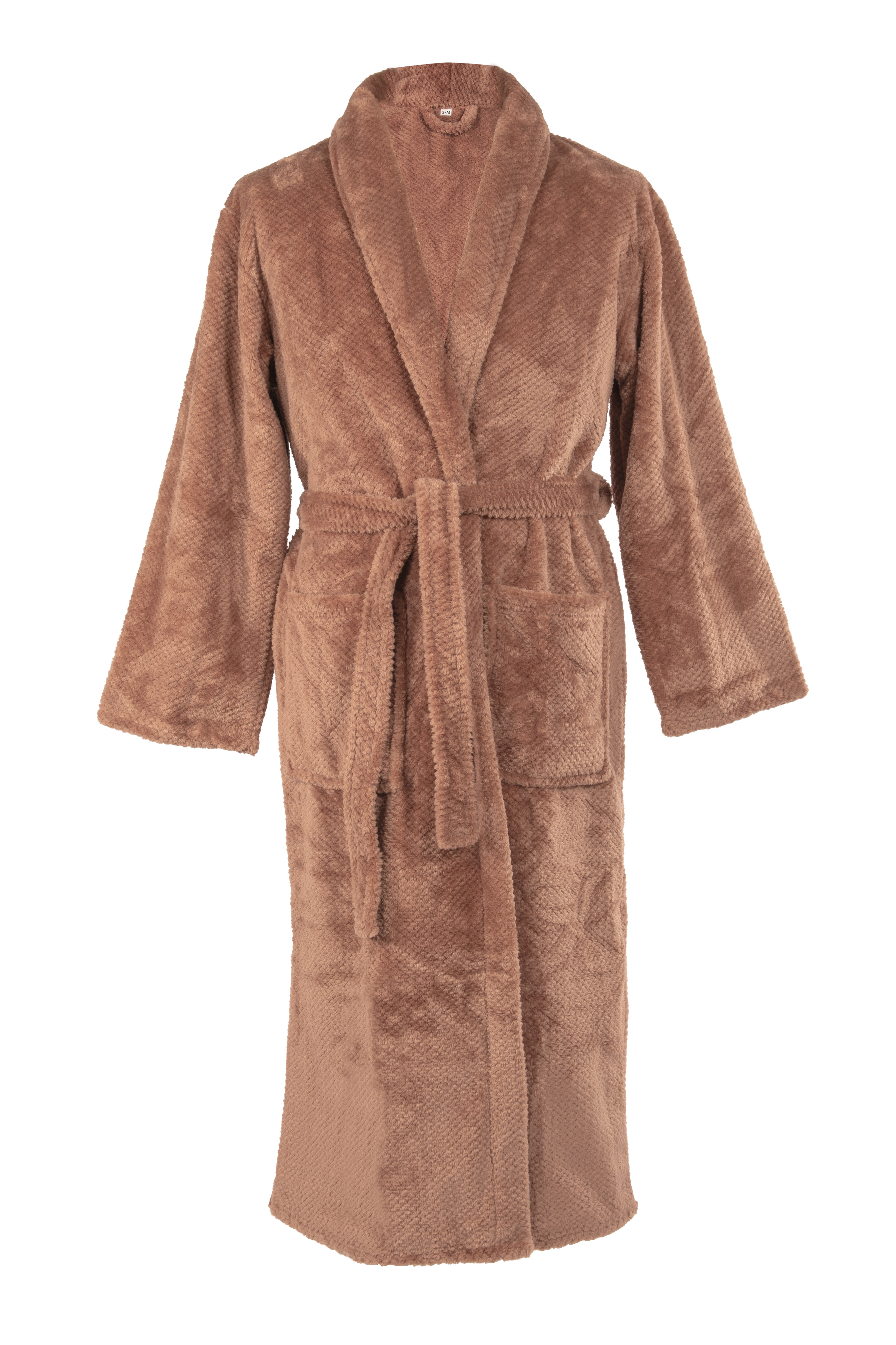 Peignoir PIPPA - flanelle jacquard - S/M, moka