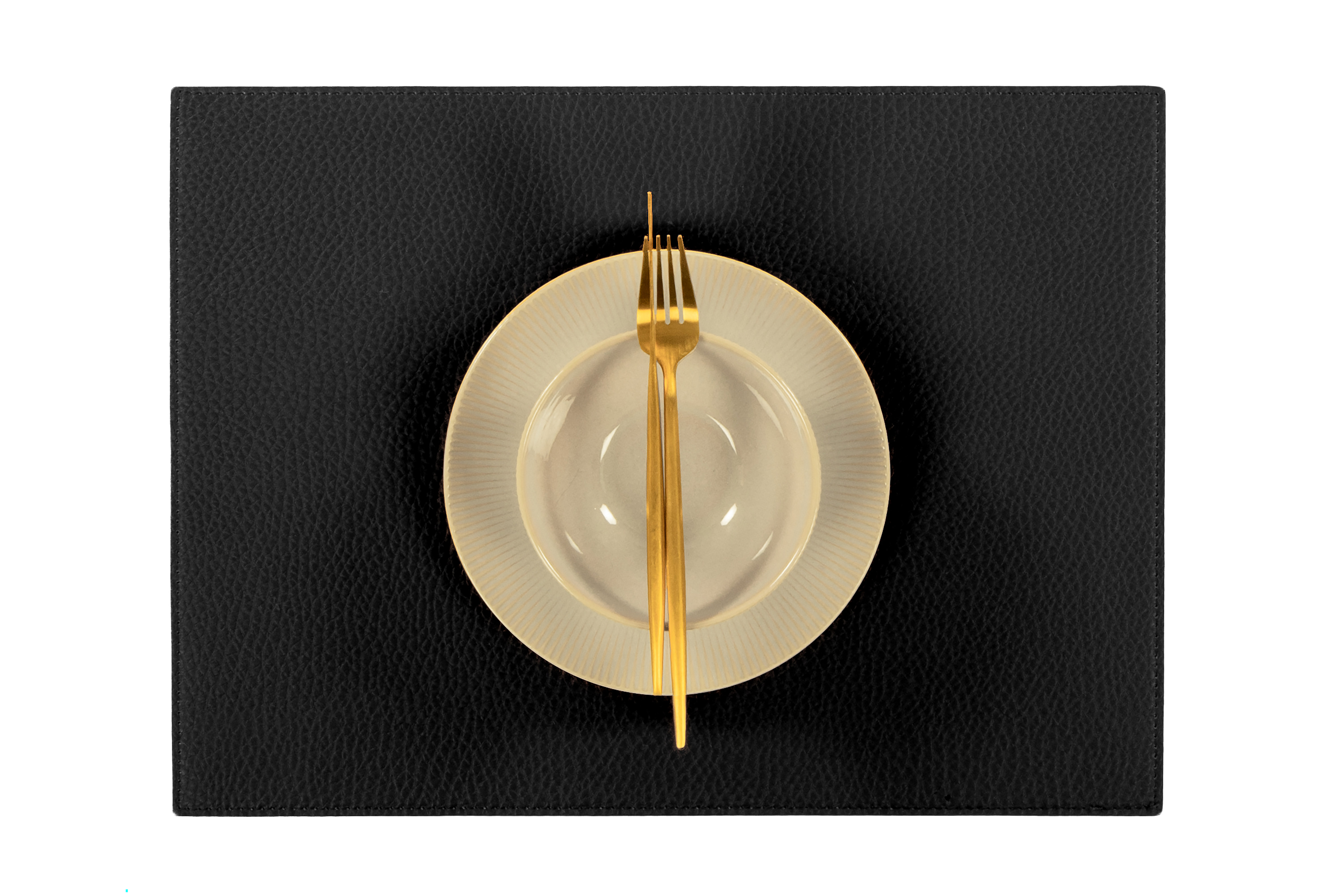 Set de table GAVIN - double face - 33x45 cm, noir
