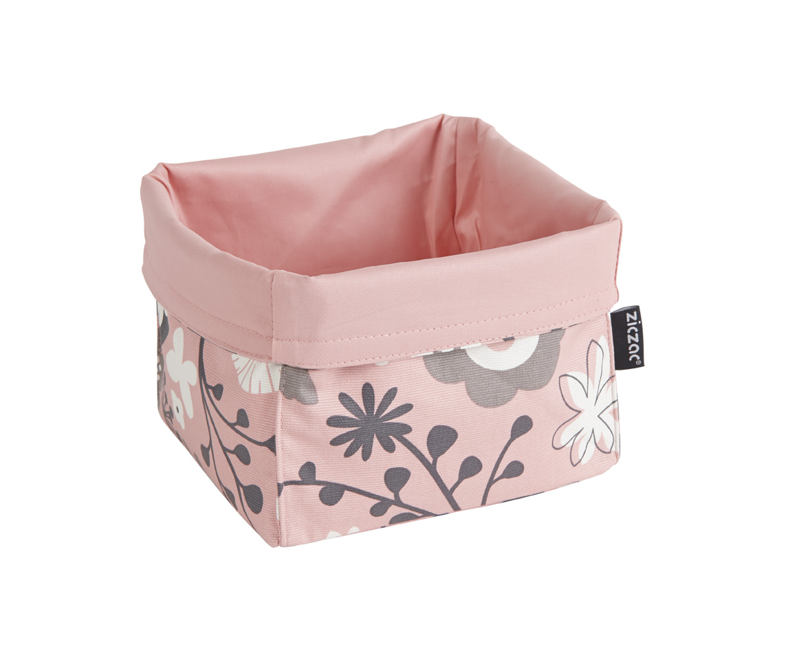 Breadbasket floral CC, PU coated both sides, soft pink