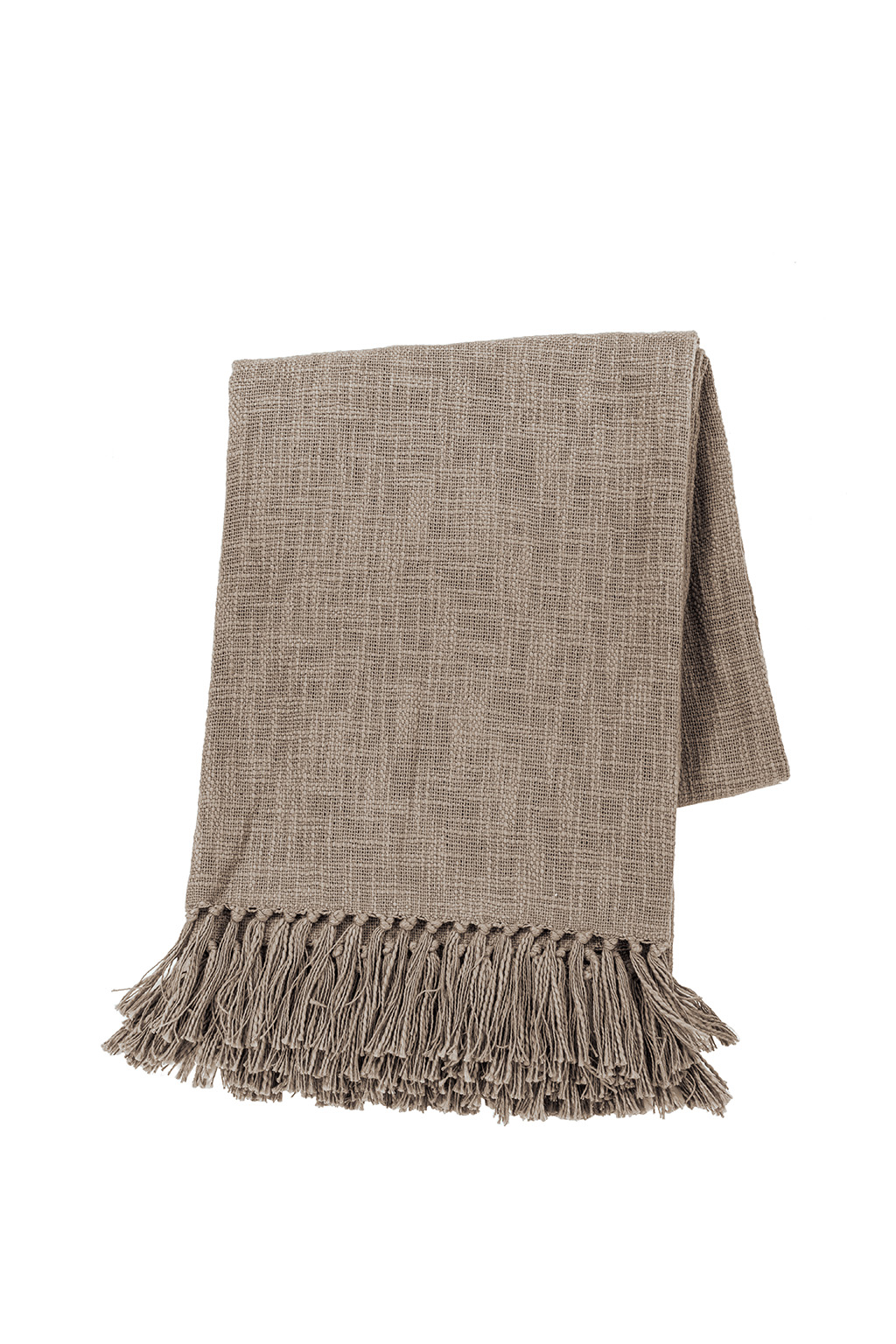 Plaid COTTON SLUB 130x160cm, taupe