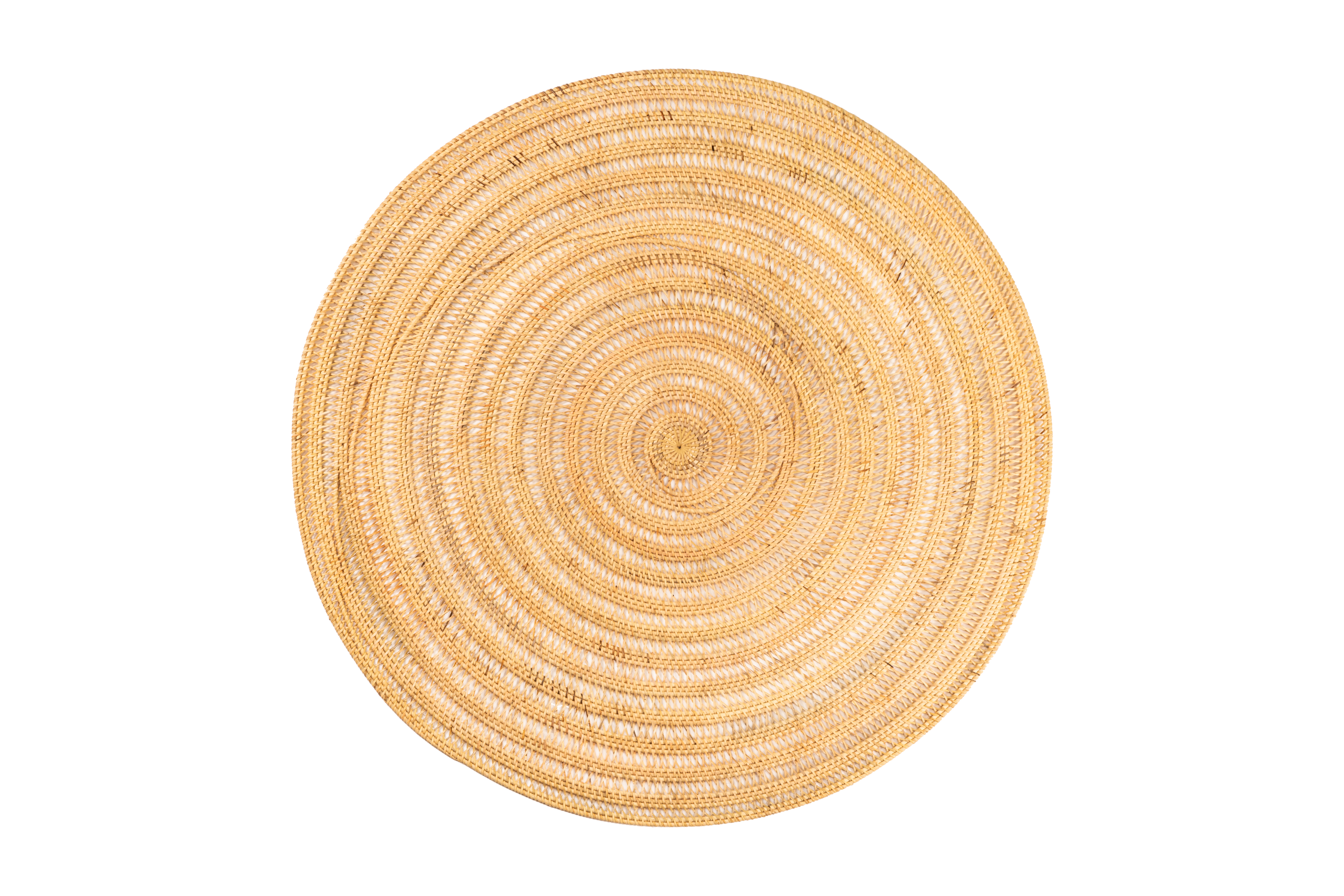 Decoration rattan, round - dia 100 cm - SPIRAL, natural 