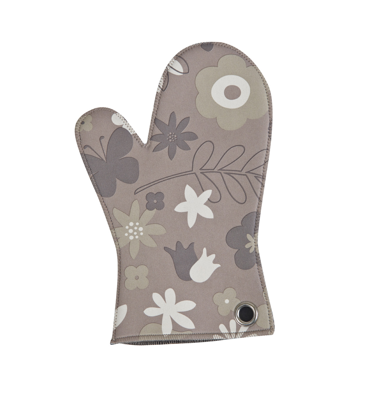 Glove floral CC neoprene  28.5x18.5cm, taupe,2mm+ 4mm photop
