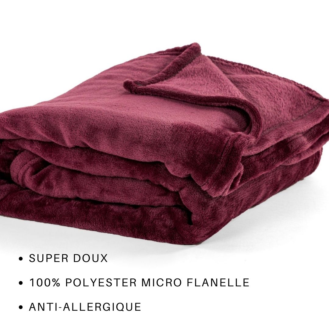 Plaid COSY Microflannel 150x200cm, pomegranate