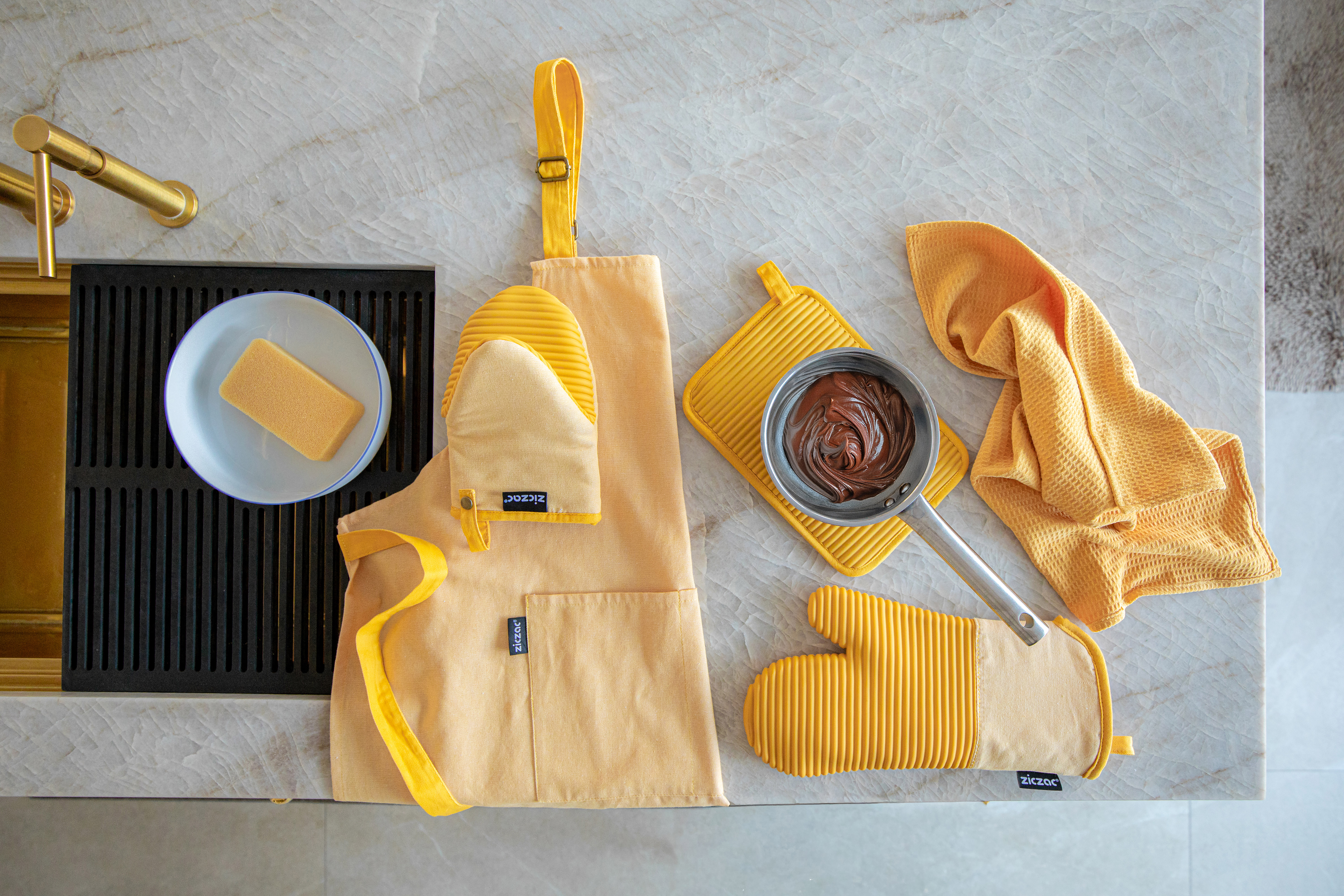 Torchon SILO - SET/2 - 40x60 cm, jaune