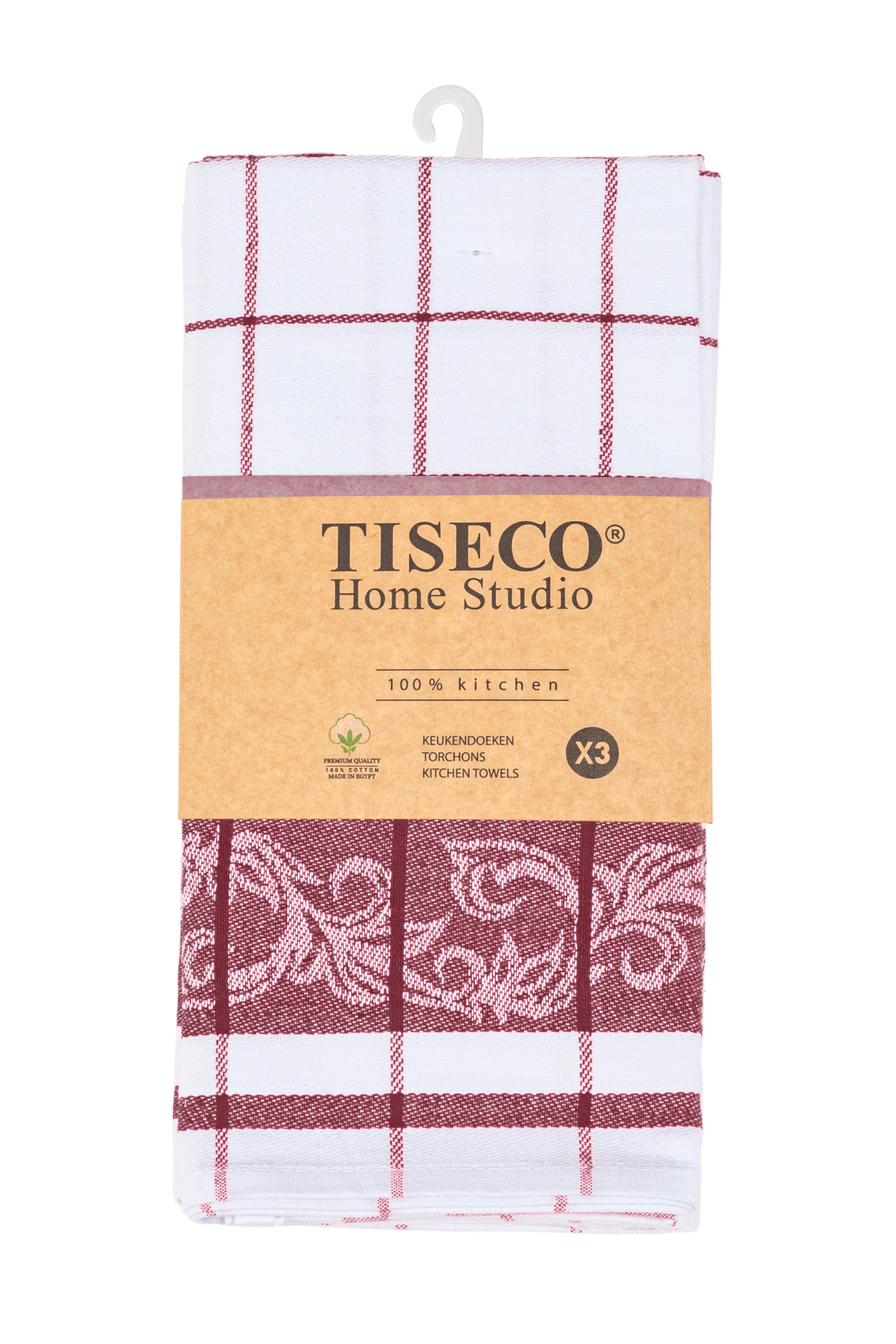 Kitchentowel cotton PHARAO 50x70 cm - set/3, red