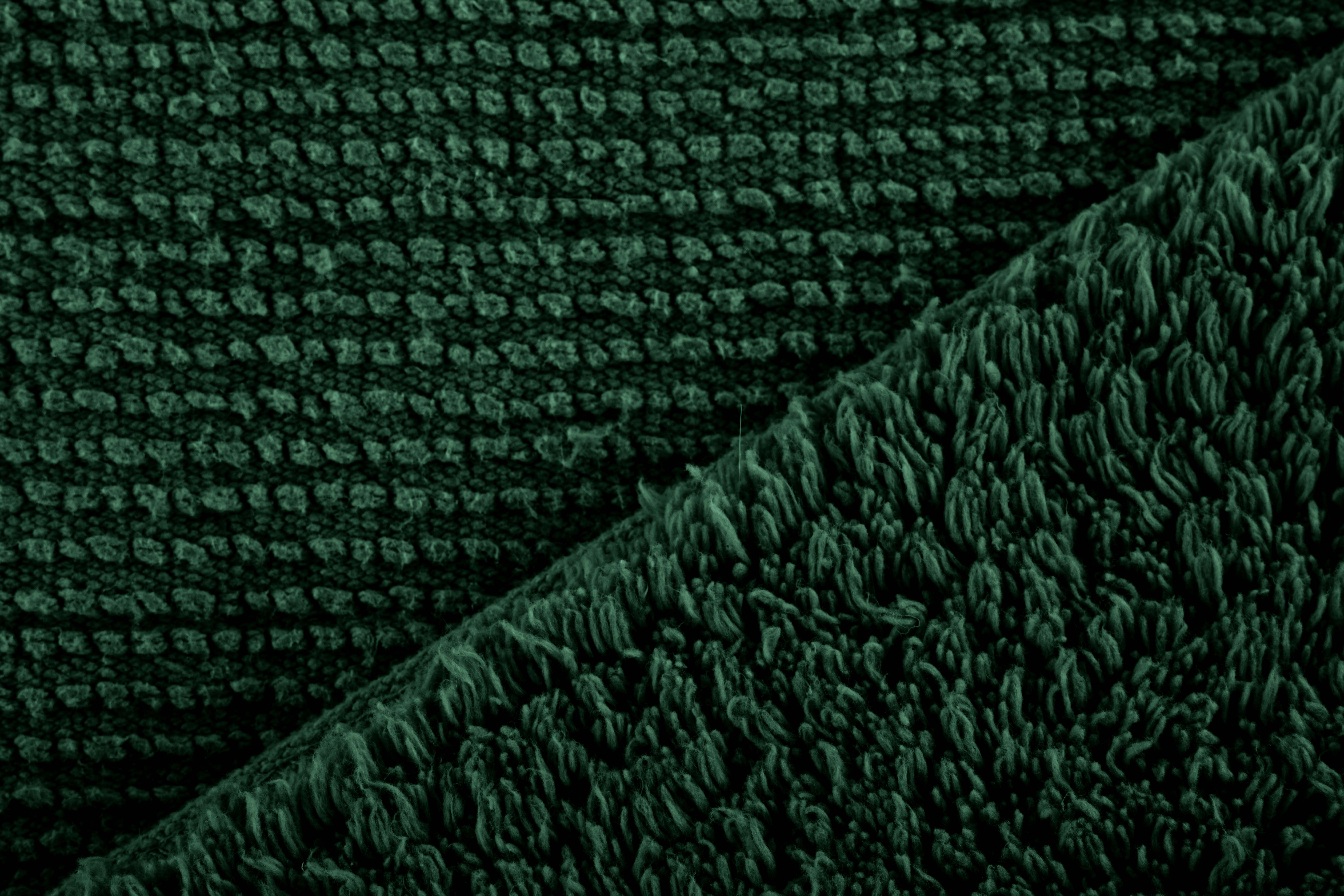 RIVA bath carpet - cotton anti-slip, 60x60cm, dark green