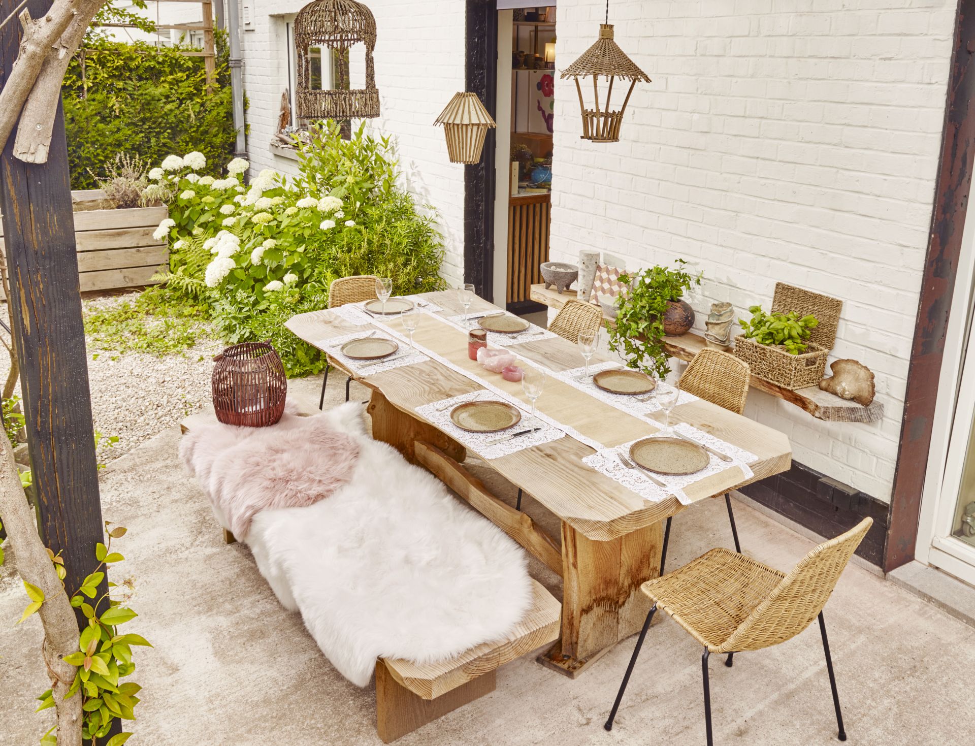 Placemat PVC, Lace, 45x30cm, white WHITE 9386WHITE